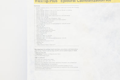Teleflex ASK-05401-VB1 Arrow FlexiTip Plus Epidural Catheterization Kit 19G 90cm